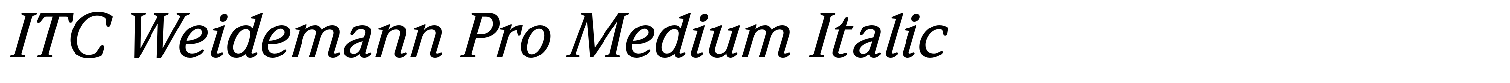 ITC Weidemann Pro Medium Italic